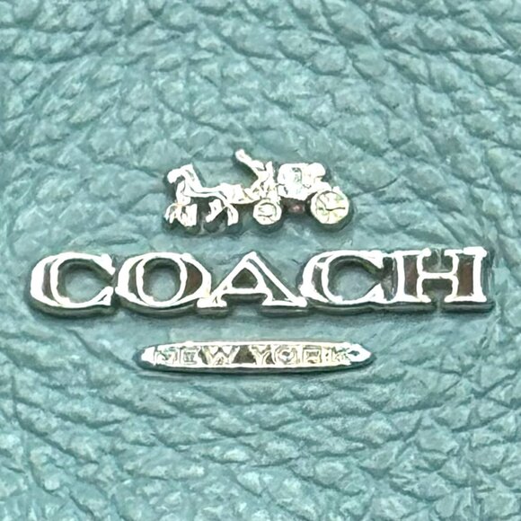 Coach Small Lexy Purse Pocketbook Womens Classic Leather Shoulder Bag Blue READ - Picture 2 of 10